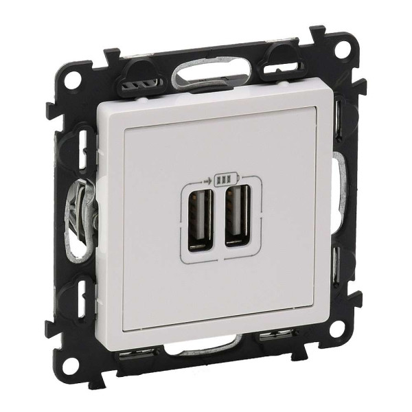 753412. Valena Life Розетка 2хusb Заряд. Біл