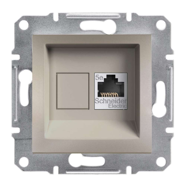 РОЗЕТКА КОМП'ЮТЕРНА RJ45 UTP КАТ. 5Е ASFORA БРОНЗА, EPH4300169