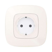 752994. Valena Allure with NETATMO. Умная розетка 2К+С 16А 230В. Цвет Жемчужный