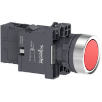 Кнопка с подсветкой, LED, 380В, Красный, 1НO. XA2EW34Q1