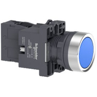 Кнопка с подсветкой, LED, 24В, Синий, 1НО. XA2EW36B1