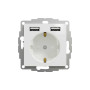 Розетка з заземленням + 2 USB тип А Білий Sedna Design Schneider Electric SDD111052