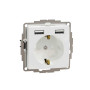 Розетка з заземленням + 2 USB тип А Білий Sedna Design Schneider Electric SDD111052