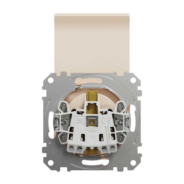 Розетка з заземленням, зі шторками та кришкою Бежевий Sedna Design Schneider Electric SDD112024