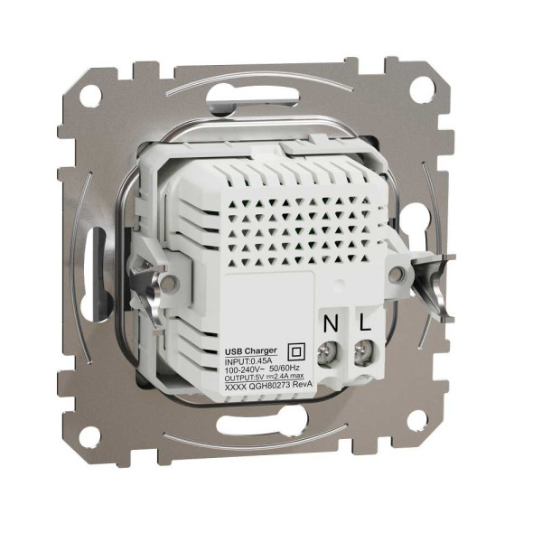 USB розетка ип A+C 2,4A Алюміній Sedna Design Schneider Electric SDD113402