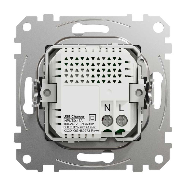 USB розетка ип A+C 2,4A Алюміній Sedna Design Schneider Electric SDD113402
