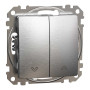 Вимикач для жалюзі, Матовий алюміній, Sedna Design Schneider Electric SDD170104