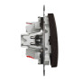 Перехресний/проміжний вимикач,Венге, Sedna Design&Elements Schneider Electric SDD181107