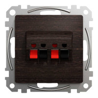 Аудіо-розетка подвійна, Sedna Design & Elements, Венге - імітація дерева, SDD181411 Schneider Electric