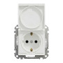 Розетка з заземленням, зі шторками, та з кришкою IP44 Білий Sedna Design Schneider Electric SDD211024