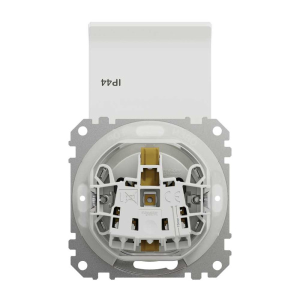 Розетка з заземленням, зі шторками, та з кришкою IP44 Білий Sedna Design Schneider Electric SDD211024