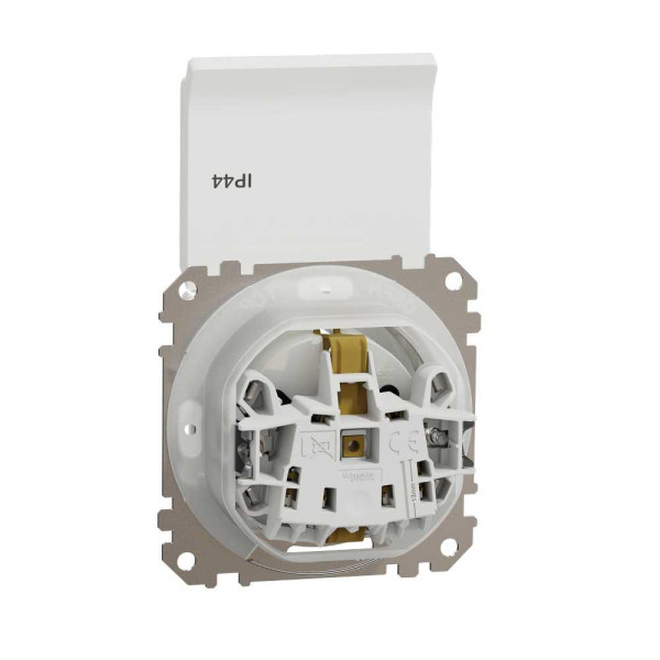 Розетка з заземленням, зі шторками, та з кришкою IP44 Білий Sedna Design Schneider Electric SDD211024