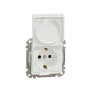 Розетка з заземленням, зі шторками, та з кришкою IP44 Білий Sedna Design Schneider Electric SDD211024