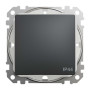 Одноклавішний перемикач IP44 Чорний Sedna Design Schneider Electric SDD214106