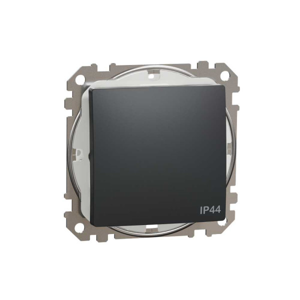 Одноклавішний перемикач IP44 Чорний Sedna Design Schneider Electric SDD214106