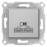 USB РОЗЕТКА SEDNA 2,1A АЛЮМІНІЙ, SDN2710260