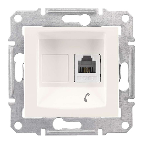 ТЕЛЕФОННА РОЗЕТКА RJ11 SEDNA СЛОНОВА КІСТКА, SDN4101123