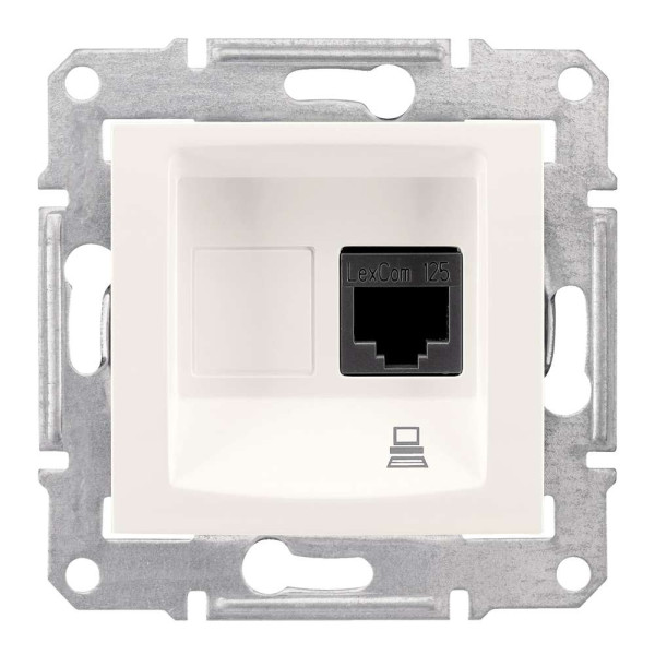 КОМП'ЮТЕРНА РОЗЕТКА RJ45 UTP КАТЕГОРІЯ 5e SEDNA СЛОНОВА КІСТКА, SDN4300123