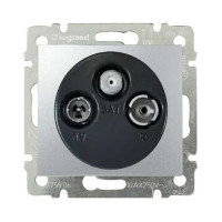 770136. Розетка Tv-Fm-Sat Конц.10дб (Алюм)