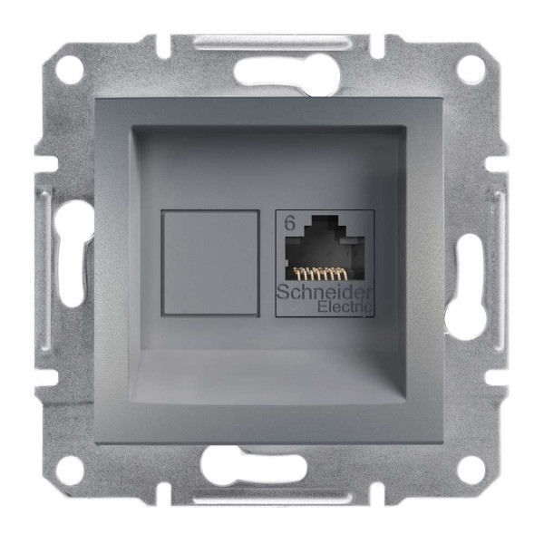 РОЗЕТКА КОМП'ЮТЕРНА RJ45 UTP КАТ.6 ASFORA СТАЛЬ, EPH4700162