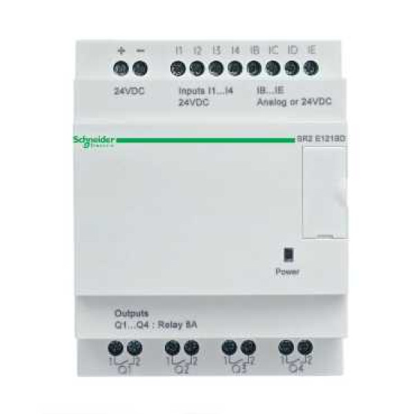 SR2E121FU. Інтелектуальне логічне програмоване реле Zelio Logic 12 вх/вих, годинник,240В