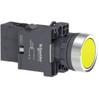 Кнопка із підсвічуванням, LED, 380В, Жовтий, 1НО. XA2EW35Q1