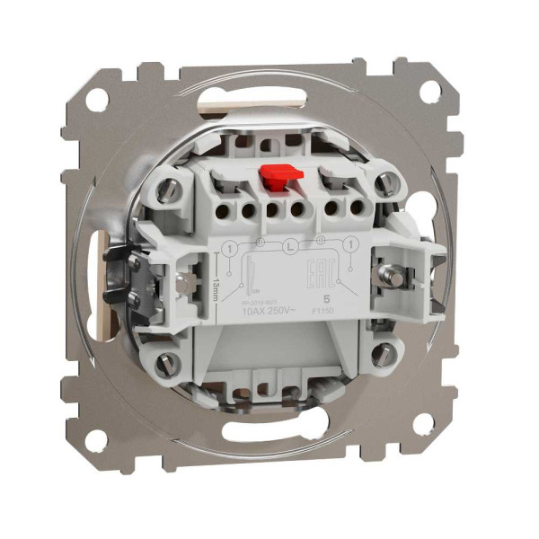 Двоклавішний вимикач Бежевий Sedna Design Schneider Electric SDD112105