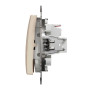 Двоклавішний вимикач Бежевий Sedna Design Schneider Electric SDD112105