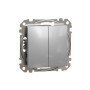 Двоклавішний вимикач Алюміній Sedna Design Schneider Electric SDD113105