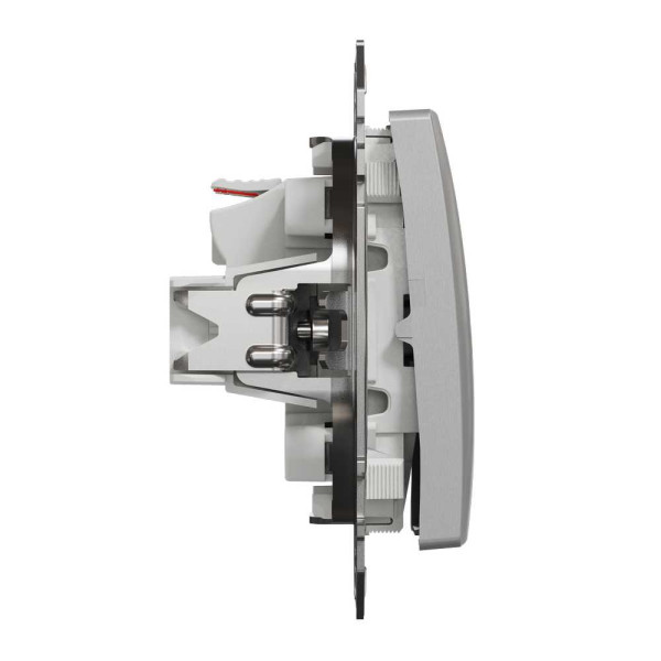 Двоклавішний вимикач Алюміній Sedna Design Schneider Electric SDD113105