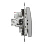 Двоклавішний вимикач Алюміній Sedna Design Schneider Electric SDD113105