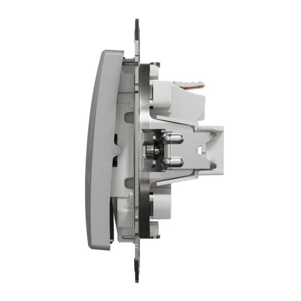 Двоклавішний вимикач Алюміній Sedna Design Schneider Electric SDD113105