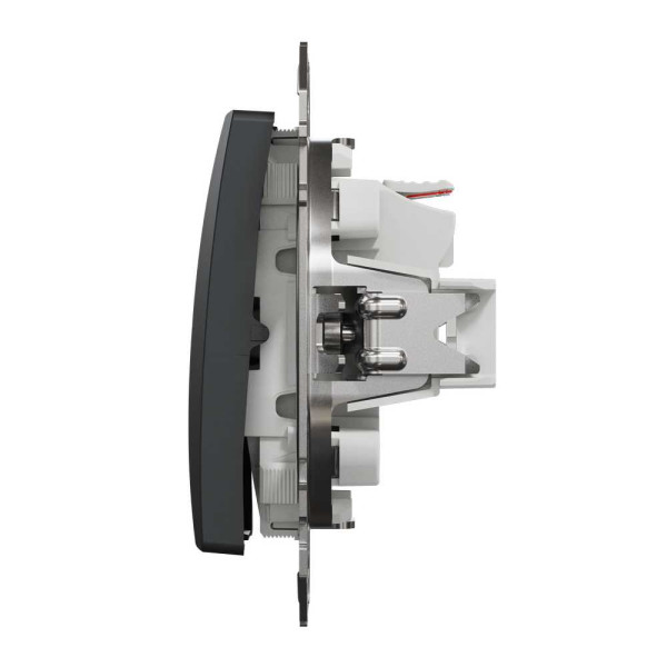 Двоклавішний вимикач Чорний Sedna Design Schneider Electric SDD114105