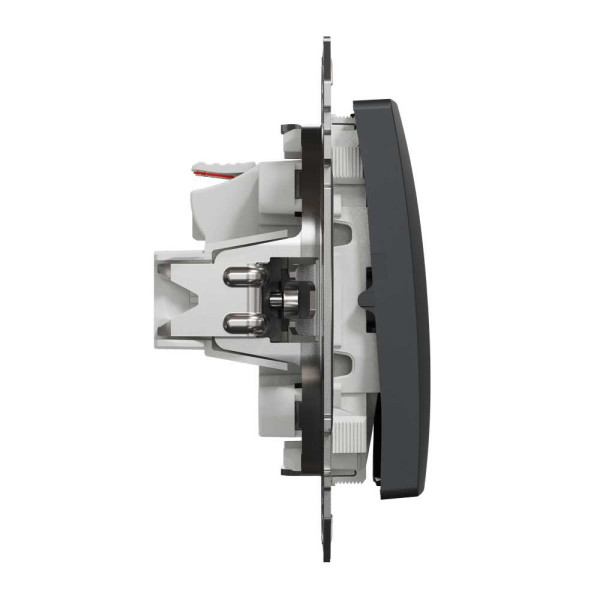 Двоклавішний вимикач Чорний Sedna Design Schneider Electric SDD114105