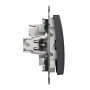 Двоклавішний вимикач Чорний Sedna Design Schneider Electric SDD114105