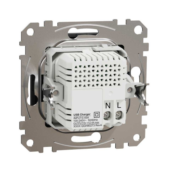 USB розетка тип A+C 2,4A Чорний Sedna Design Schneider Electric SDD114402