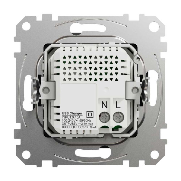 USB розетка тип A+C 2,4A Чорний Sedna Design Schneider Electric SDD114402