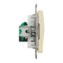 SDD180451. Компютерна розетка однопостова, роз’єм RJ45
кат. 5е UTP, Sedna Design & Elements, Береза - імітація дерева, SDD180451 Schneider Electric