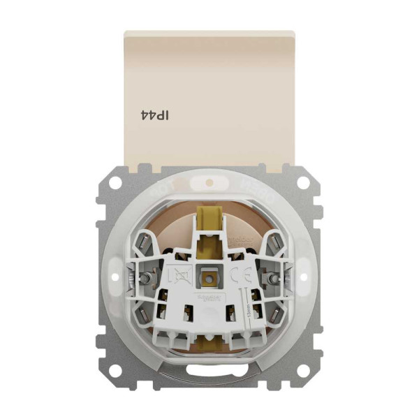 Розетка з заземленням, зі шторками, та з кришкою IP44 Бежевий Sedna Design Schneider Electric SDD212024