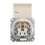 Розетка з заземленням, зі шторками, та з кришкою IP44 Бежевий Sedna Design Schneider Electric SDD212024
