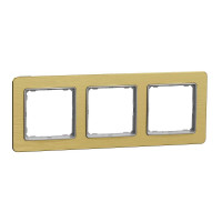 Рамка 3-постова Матове золото Sedna Elements Schneider Electric SDD371803