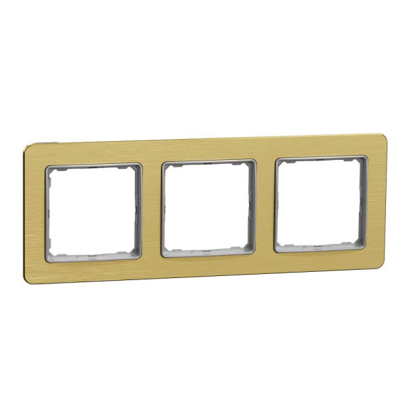 Рамка 3-постова  Матове золото Sedna Elements Schneider Electric SDD371803
