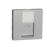 Розетка комп'ютерна RJ45, одинарна категорія 5 STP, 2 модулі алюміній, NU341330