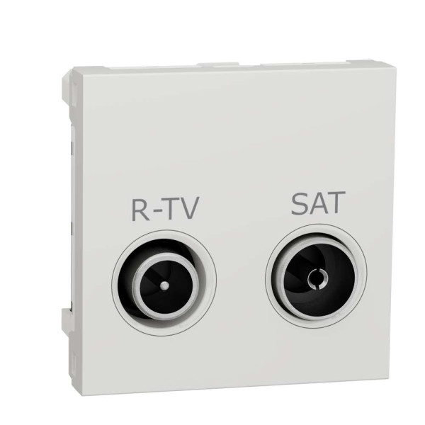 Розетка R-TV SAT прохідна,  2 модулі біля, NU345618