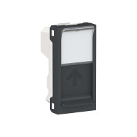 Центральна плата RJ45Keystone/Systimax 1 модуль антрацит, NU946054