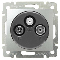 770137. Розетка Tv-Fm-Satкаб.С.14дб (Алюм)