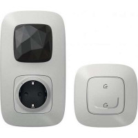 752796. Valena Allure with NETATMO. Стартовый набор. Шлюз WiFi + Умная розетка 2К+С 16А 250В + Главный беспроводной выключатель "Дома/Вне Дома". Цвет Алюминий