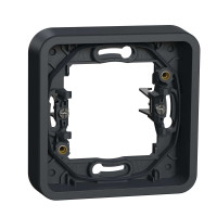 Рамка одномісна із затискачами IP55, чорна, Mureva Styl Schneider Electric MUR34108