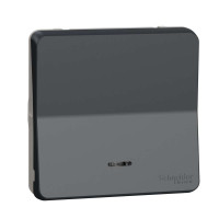 Механізм кнопкового вимикача з підсвіткою IP55, чорний, Mureva Styl Schneider Electric, MUR35127