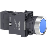 Кнопка із підсвічуванням, LED, 380В, Синій, 1НО. XA2EW36Q1